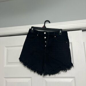 Black Denim Women's Shorts